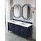 James Martin Vanities Brittany 72in Double Vanity, Victory Blue w/ 3 CM Arctic Fall Solid Surface Top 650-V72-VBL-3AF - alternate 2